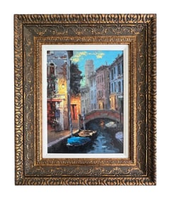 Viktor Shvaiko "Last Light in Venice" 2021 Signed Giclee Hand-Embellishment, COA