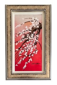 Patrick Guyton "Bloom" 2014 Signed Mixed Media on Aluminum with Silver Leaf with COA