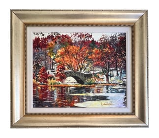 Daniel Wall, Early Snowfall, Giclee on Canvas, Signed, Numbered 309/450, COA Inluded