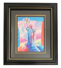 Peter Max "Statue of Liberty" 2018 Signed Serigraph COA Included