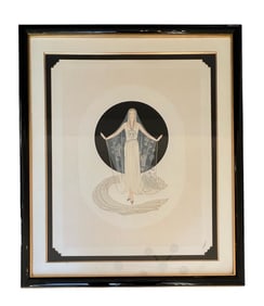 Erte, June Brides - Veil Gown, Serigraph, Signed and Numbered, 1986, COA Included