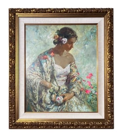 Royo, Belleza Serena, Serigraph, Signed & Numbered 179/195, 1997, COA Included