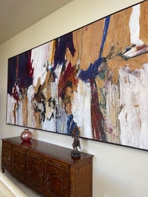 Arne Hiersoux, "Melancholia Borealis", Signed, Mixed Media, 83.5" H x 170.5" W