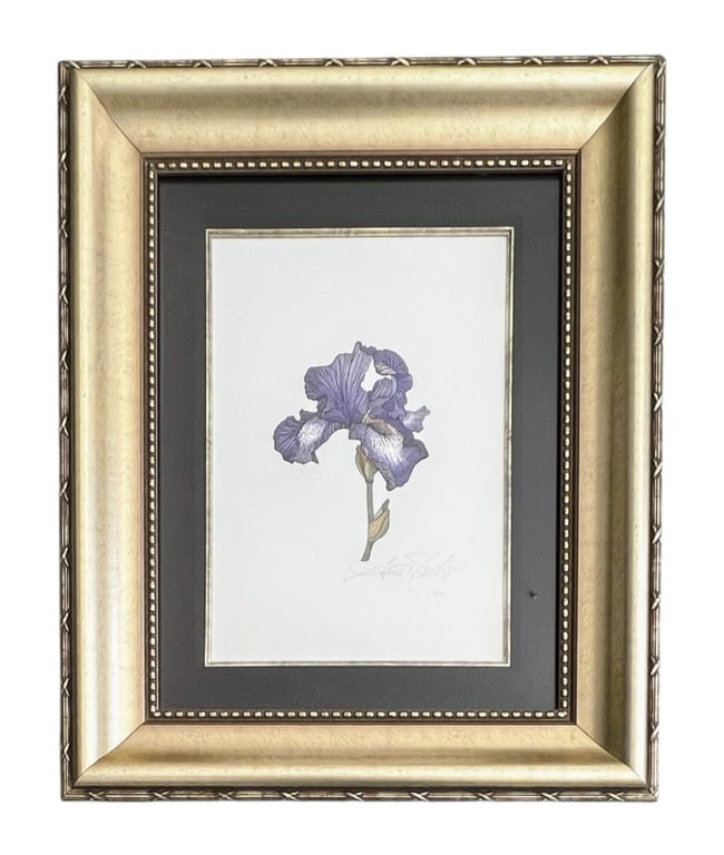 Scott Jacobs "Iris Study (Purple) LXXXI" 2022 Signed Hand-Painted Giclee with COA (1 of 5)