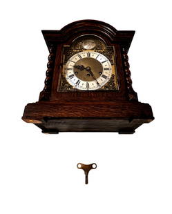 Junghans, Wurttemberg Westminster Chime Mantle Clock, Circa 1910, Wood and Brass: Maker: Junghans Description: Wood and brass Westminster chime mantle clock Dimensions: 13" W x 15" H x 10" D Date: Circa 1910 Ships From: Rancho Mirage, CA