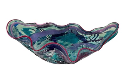 Stephen R. Nelson & Daniel Gaumer, Double Vision, Art Glass, Signed