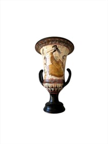 P. Vaglis, Vase, Copy Hand Painted Attick Krater 430 BC