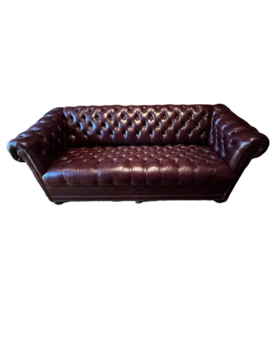 Chesterfield, Sofa, Leather, Oxford Red (1 of 3)