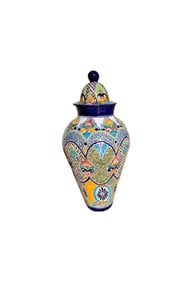 Ruth, Hand Painted Talavera Pot, Signed