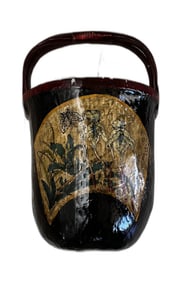 Traditional Asian Decorated Flour Bucket