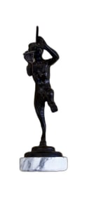 Bronze Figures with Marble Bases by Creazione Propria L’Ottonaio,5 pieces