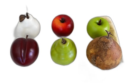 Vintage Style Large Faux Fruit Decor (Set of Six)