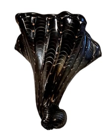 Art Glass Cornucopia, Signed
