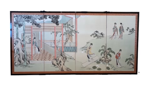 Asian 4 Panel Screen