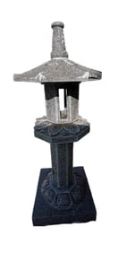 Asian Stone Pagodas Pair