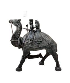 Man and Woman Riding a Camel, Sculpture
