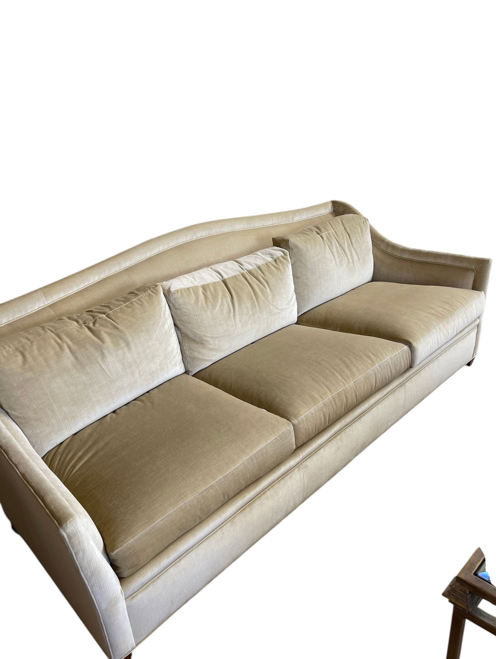 Dorothy Draper Style Velvet Vintage Sofa (1 of 3)