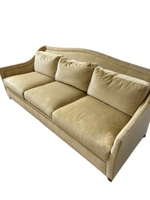 Dorothy Draper Style Velvet Vintage Sofa