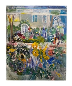 Barbara Levin - Garden Landscape - Oil on Canvas
