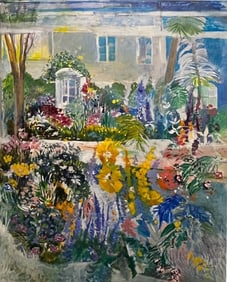 Barbara Levin - Garden Landscape - Oil on Canvas