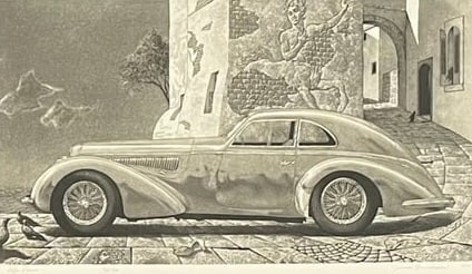 David Bumbeck - Alfa Romeo - Etching - 1987