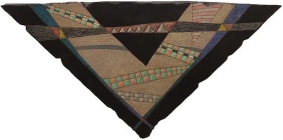 Bill Wheeler - Triangular Abstract Art Piece - 1988