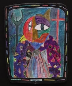 Powerful Novena - Colorful Contemporary Mixed Media