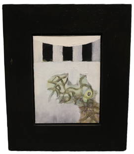 Charlie Marburg - Left Side - Oil on Canvas: Artist: Charlie Marburg Title: Left Side Year: 1993 Medium: Oil on Canvas Dimensions: Art - 8 x 6 in, Framed - 13 x 11 in Description: Charlie Marburg was an American artist and philanthropist