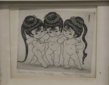 Margaret Ann Gaug - Faith, Hope & Charity - Etching