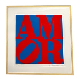 Robert Indiana, Amor, Lithograph, Signed, Numbered 22/50 & Dated 1994
