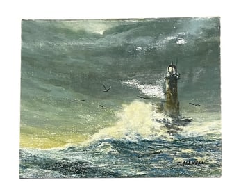 Frank Caldwell, Storm, Oil on Canvas, Signed