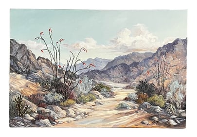 Luce Felts, Majestic Desert, Oil on Canvas, Signed