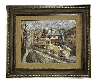 Andre Raymond Besse, Street Scene, Oil on Canvas, Signed and Dated '77