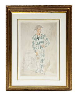 Pablo Picasso, Arlequin en Pied, Lithograph, Signed "Collection Marina Picasso, Numbered 305/500: Pablo Picasso, Arlequin en Pied, Lithograph, Signed "Collection Marina Picasso,&rdquo; Numbered 305/500 Artist: Pablo Picasso Title: Arlequin en Pied Medium: Lithograph Description: A posthumous litho