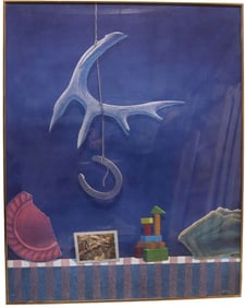 Paul S. Nielsen, No. 10 Still Life with Plate, Colored Pencil, Pastel, and Silkscreen Ink, Signed