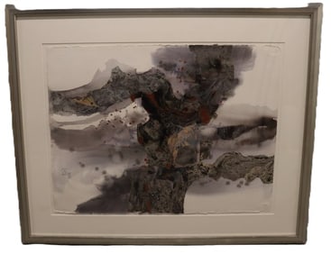 Marge Moore, Mixed Media on Paper, Signed with Artist?s Stamp