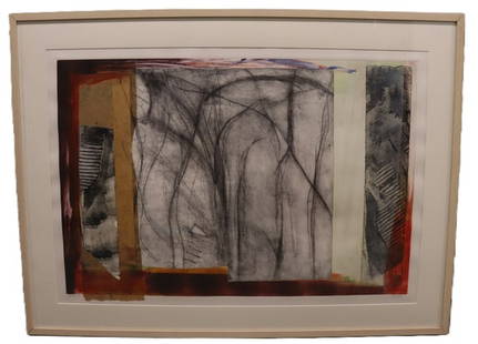 Bernay, #23, Signed and Marked with Embossed Hand Symbol: Bernay, #23, Signed and Marked with Embossed Hand Symbol Artist: Bernay Title: #23 Description: A compelling abstract by Bernay, featuring layered textures, gestural line work, and a muted earthy pale