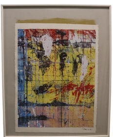 Ron Morris, Japanese Jumping Jacks, Acrylic on Paper, Signed and Dated '88