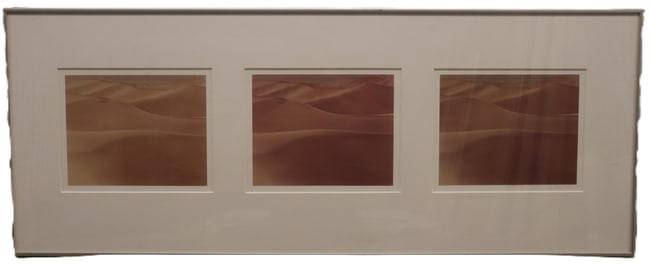 Clinton Smith, 3 Cibachrome Photographs, Signed and Dated 1981: Clinton Smith, 3 Cibachrome Photographs, Signed and Dated 1981 Artist: Clinton Smith Medium: Cibachrome Photographs Description: A captivating triptych featuring richly colored images of desert sand d