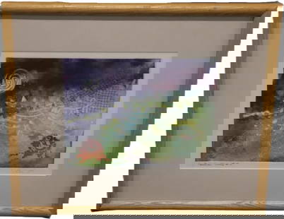 Rosa M., Caiman Series #1, Titled, Signed and Numbered 1/1: Rosa M., Caiman Series #1, Titled, Signed and Numbered 1/1Artist: Rosa M.Title: Caiman Series #1Medium: Mixed Media PrintDescription:A vibrant, dreamlike composition blending swirling cosmic elements