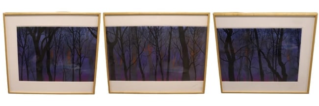 Steve Comba, Grove, Pastel Triptych