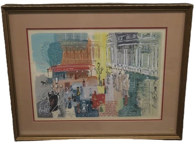 Charles Cobelle, Cafe de la Paix, Serigraph, Screen Signed, COA Included