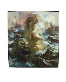 Richard C. Ward, 14 Queen, Oil on Canvas, Signed & Titled on Verso