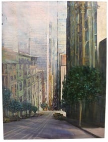 Frank Caldwell, San Francisco II, Oil on Canvas, Signed, Titled & Dated 1981 (Verso)