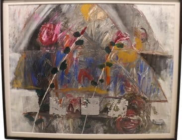 Shingo Honda, Abstract Expressionist Painting, Signed and Dated '88