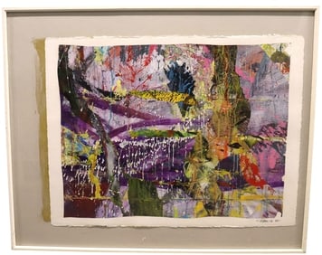 Ron Morris, Mixed Media on Paper, Signed and Dated '88