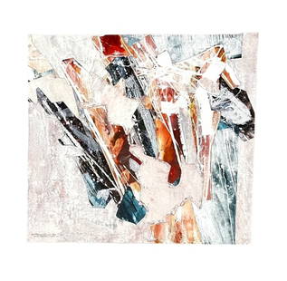 Marshall Davis Taylor - "Events Reflected in Desert Air" - 1991: Marshall Davis Taylor - "Events Reflected in Desert Air" - 1991, 37 x 34 inches #472 | Ships from Rancho Mirage, CA