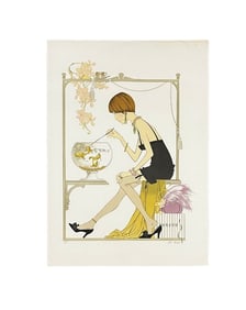 "Goldfish Bowl" by Georges Barbier