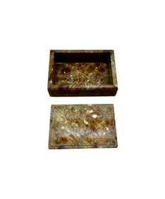 Italian Alabaster Box, Hand Carved