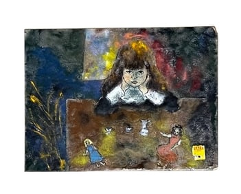 "Tea Party" - Enamel on Copper